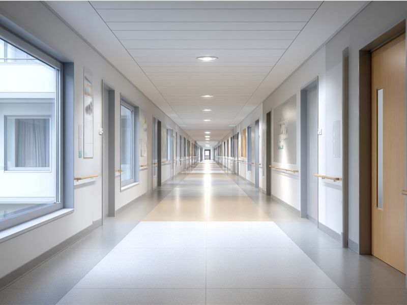 260504_CERTANIA_IFU-CERT_AI_krankenhausflur_leer 260504_CERTANIA_IFU-CERT_AI_krankenhausflur_leer